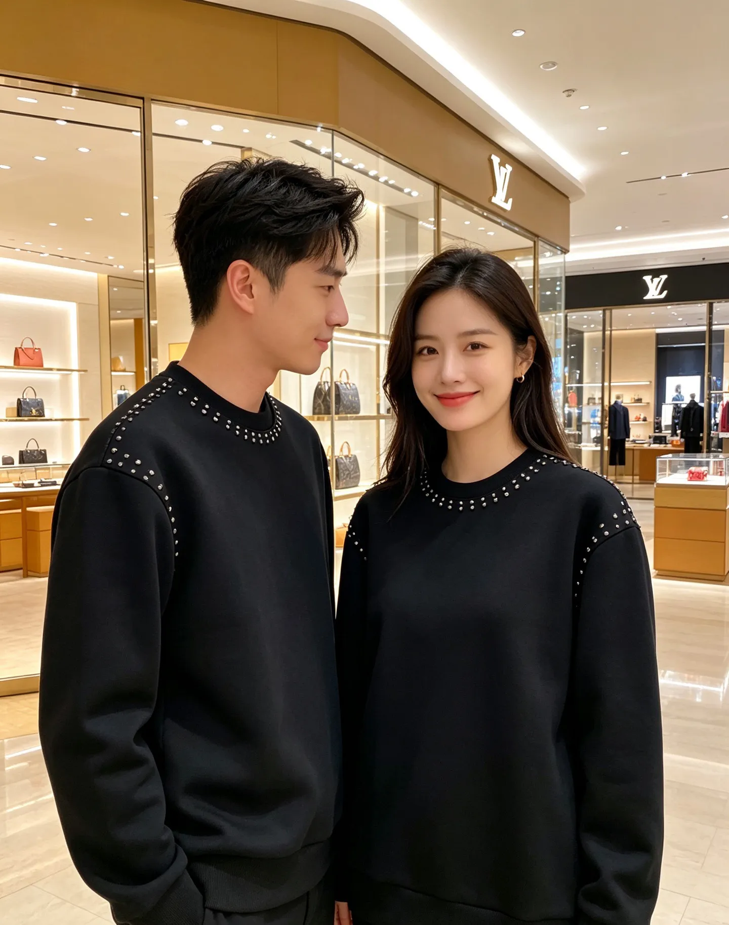 Louis Vuitton/Louis Vuitton Heavy Duty Rivet Crew Neck Sweatshirt